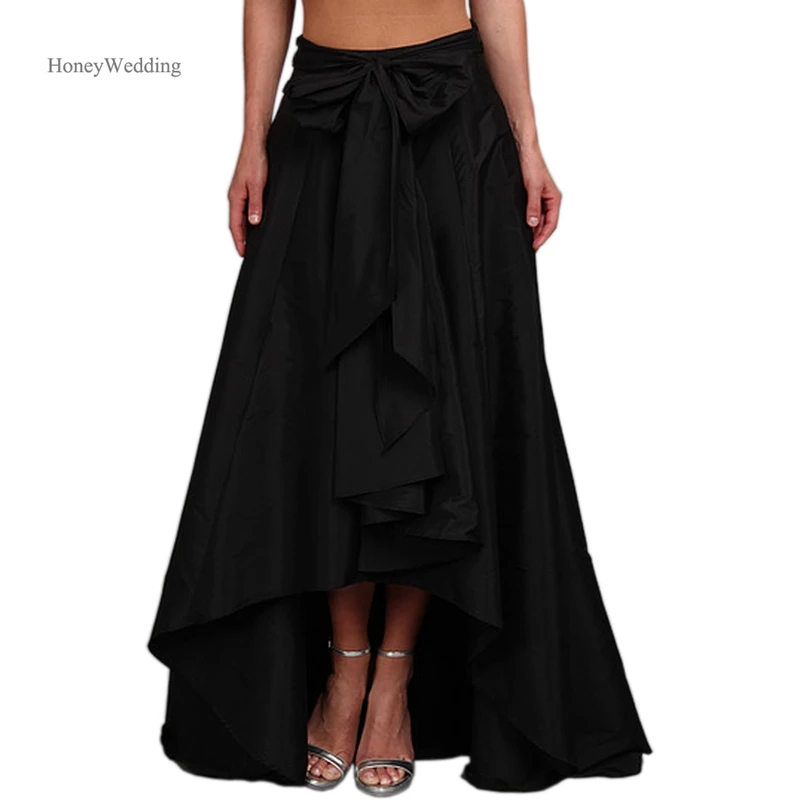Best Selling High Low Black Long Skirt For Women Short Front Long Back