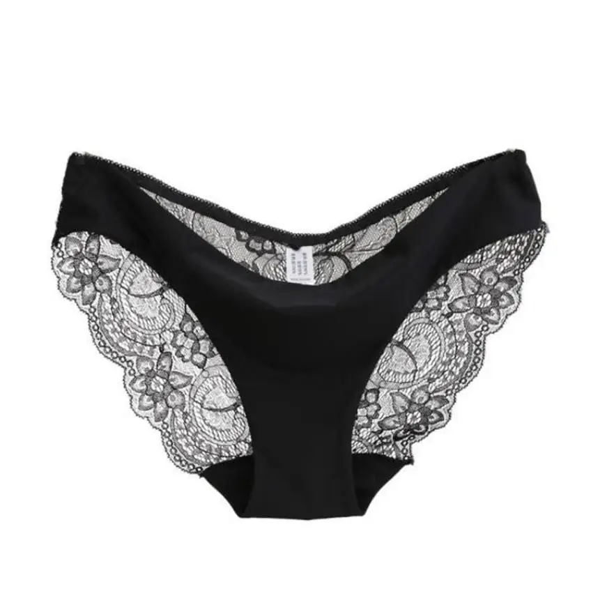 

Women Panties 7 Color Lace Solid Soft Briefs Panty Mid-Rise Seamless Sexy Lingerie Underwear for Casual Ladies Plus Size18Jun7