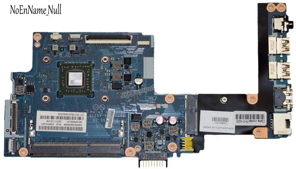 

730894-001 For HP 11-E Laptop Motherboard LA-A521P 730894-501 with A6-1450 Processor Full Tested Free Shipping