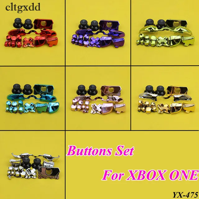 Cheap cltgxdd 1Set Chrome Full Button Set Dpad RT LT RB LB ABXY Guide Buttons For Xbox One Elite Limited edition Controller