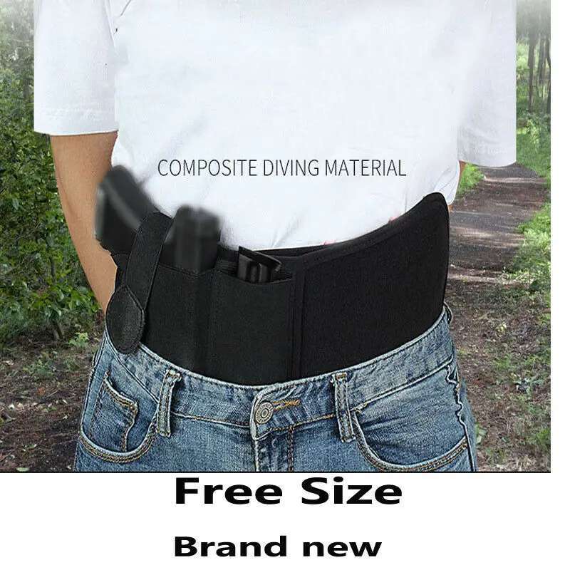 

Tactical Belly Band Holster Concealed Carry Pistol Gun Pouch Waist Bag Invisible Elastic Girdle Belt for Outdoor Sports Hunting