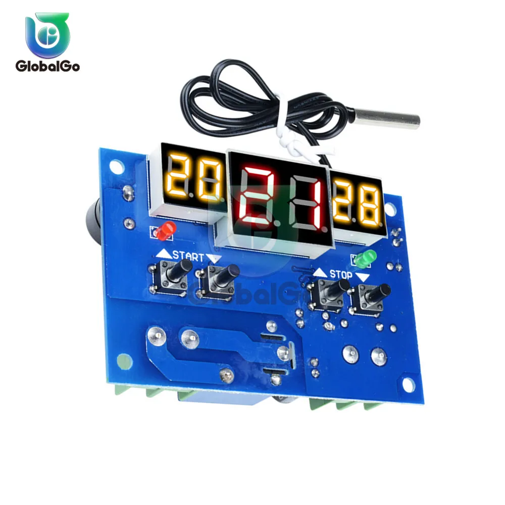 

Intelligent Digital LCD 3 Display Temperature Controller Regulator Thermostat Thermometer with NTC Sensor W1401 DC12V DC24V