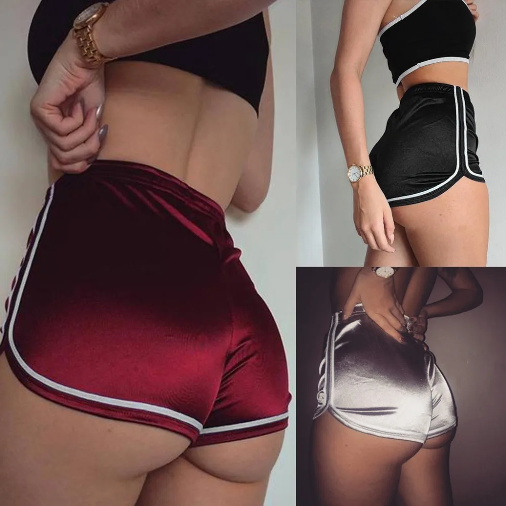 

Women Sexy Short Summer Silk Slim Beach Casual White Egde Shorts Hot