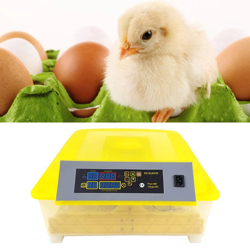 56 Egg Incubator Digital Fully Automatic Mini Egg Hatching Turning Machine