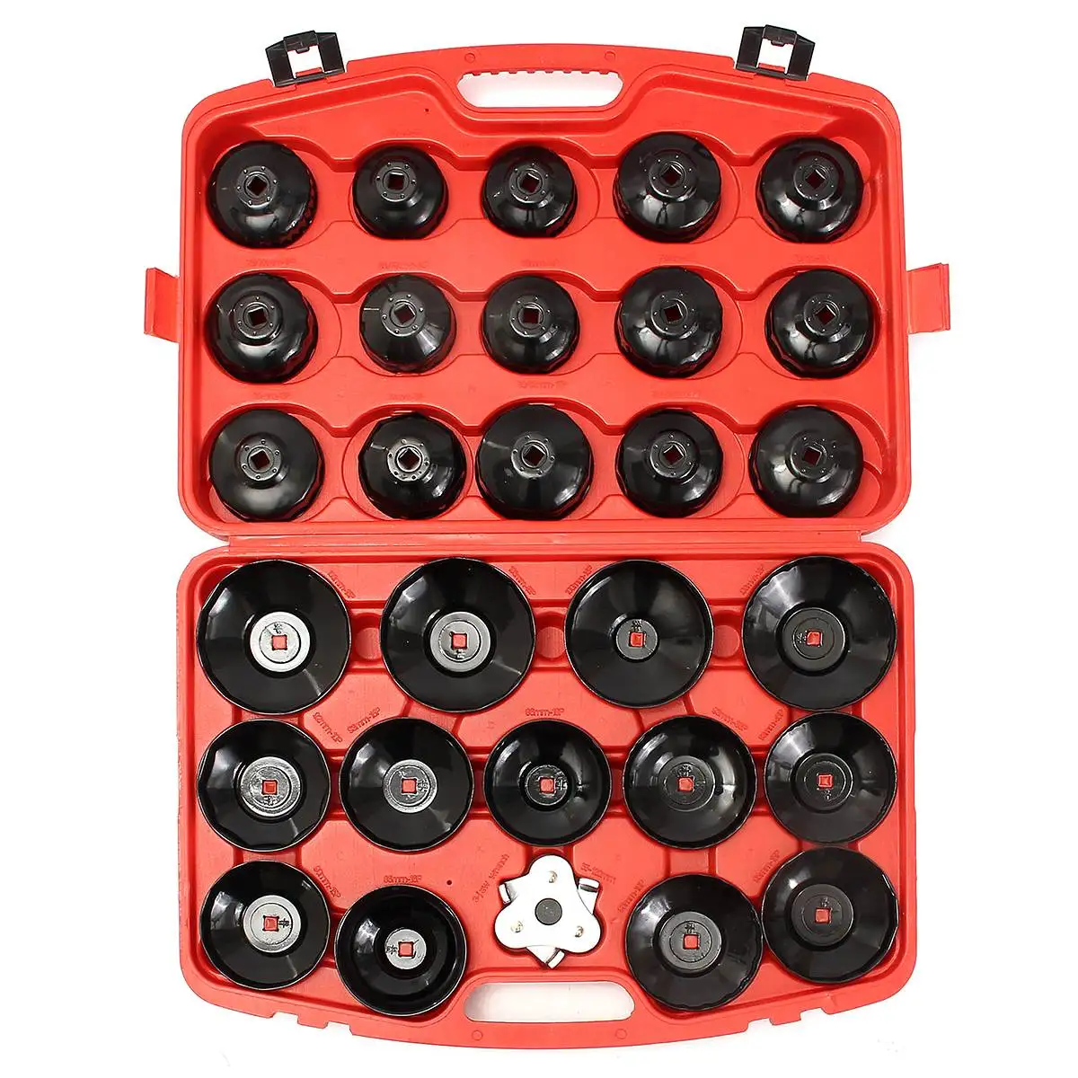 

31pc Oil Filter Removal Wrench Cap Car Garage Tool Set Loosen Tighten Cup Socket