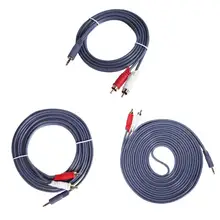 1.5/3/5m 2 RCA to 3.5mm Plug Converter Adapter Home Theater Amplifier Cable FOR Notebook smart phone Mp3 Player DVD Player New