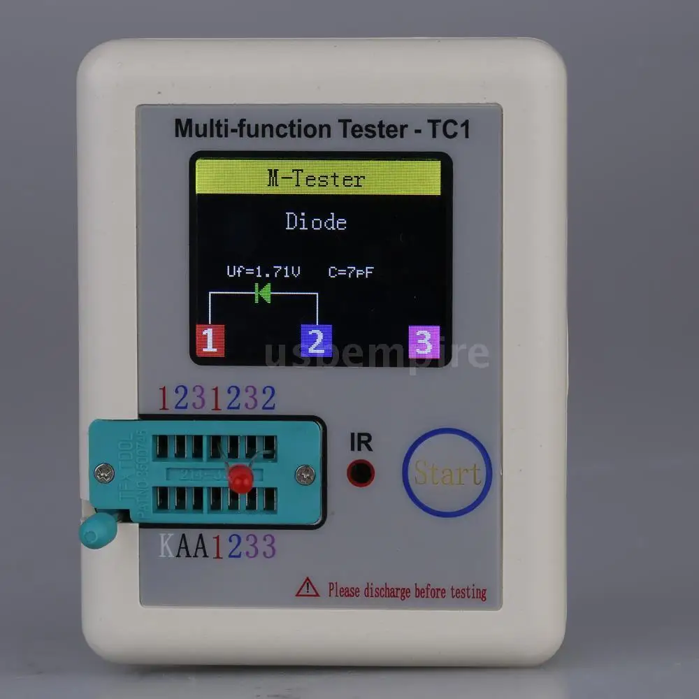 Транзистор тестер TFT Диод Триод измеритель емкости LCR ESR NPN PNP MOSFET