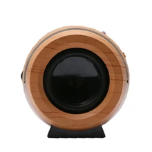 Oval Wood Grain Classical Beer Barrel Wireless Bluetooth Speaker Support TF Card – L060 New hot