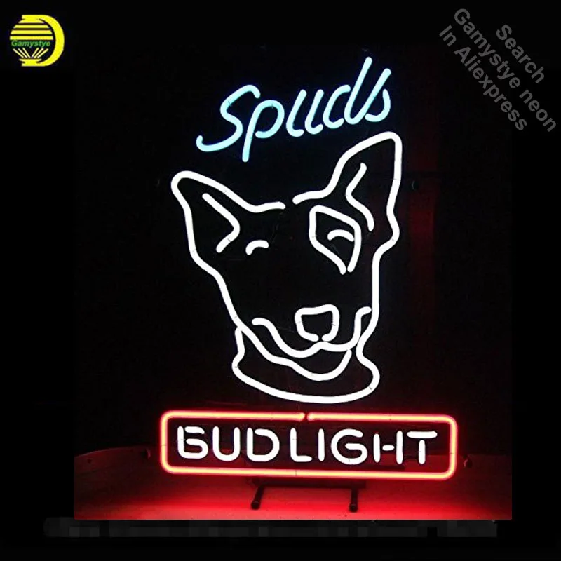 New Bud Light Spuds Mackenzie Beer Neon Sign 17"x14" 