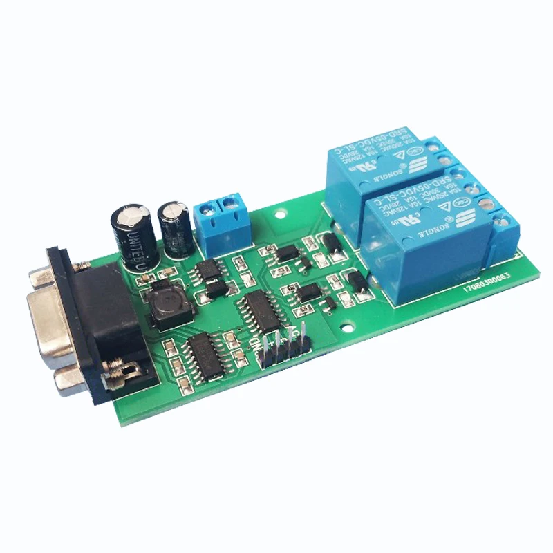 Single chip serial communication dual / two relay module circuit board