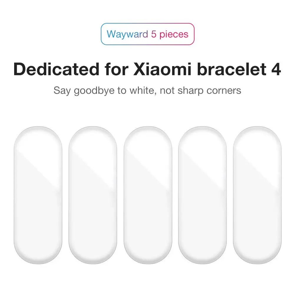 Mr Store 5Pcs Hydrogel Protective Tempered Film For Xiaomi Mi Band 4 Protection Film Full Screen Permeability Film HD Explosion