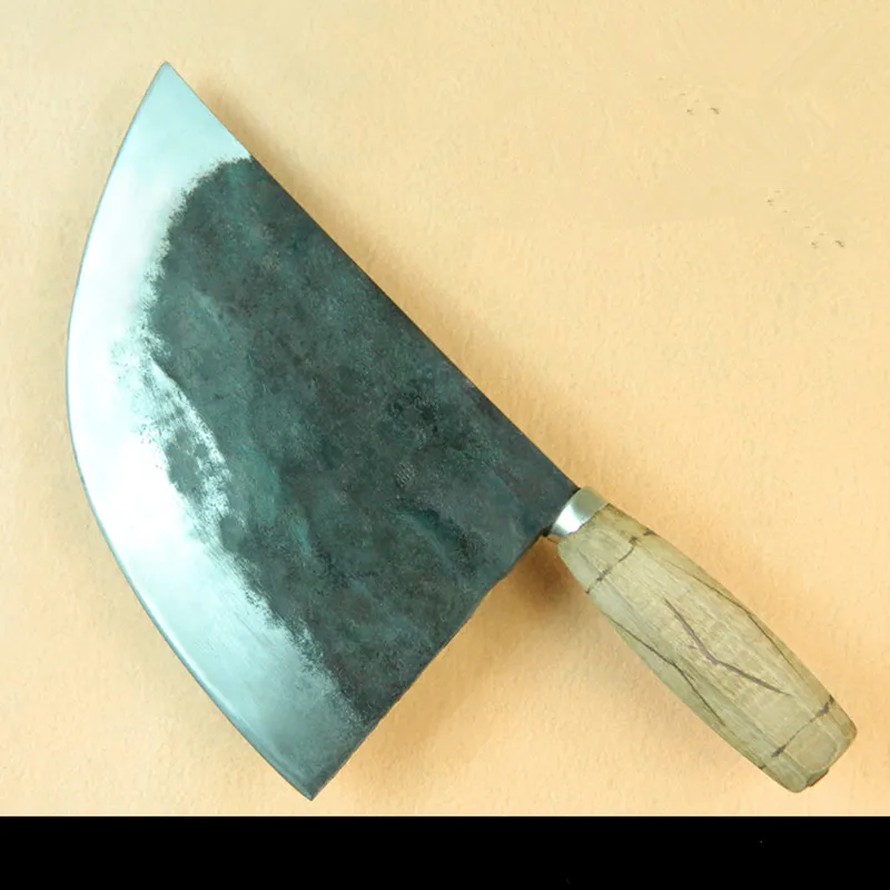 

Chinese Style Carbon Steel Handmade Professional Pork Butcher Chef Knife Kitchen Cut Bone Meat Knife Sharp Slaughter Knives