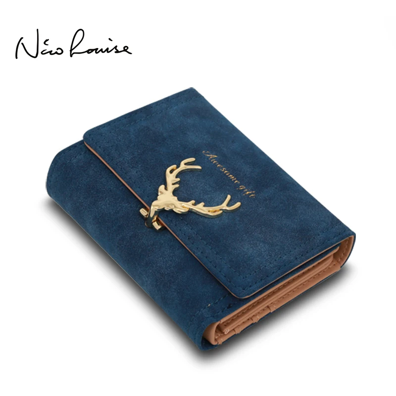 2017 Latest Christmas Deer Women Leather Wallet VintageTri-Folds Luxury Cash...