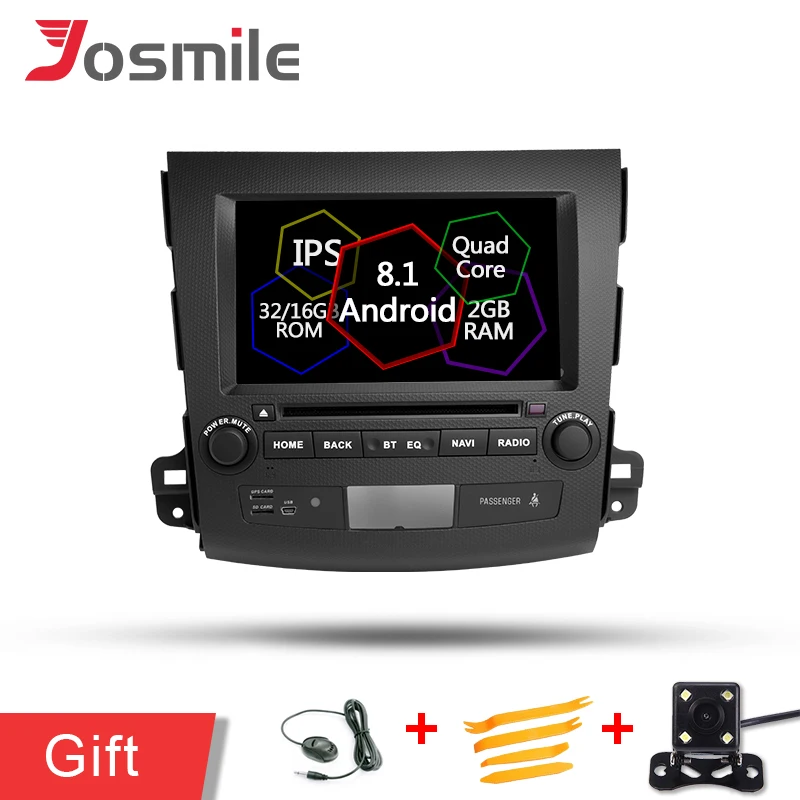 2 Din Android 8,1 автомобильный DVD мультимедиа стерео плеер для Mitsubishi Outlander 4 ядра г оперативная память радио навигации 3g Wi Fi Bluetooth
