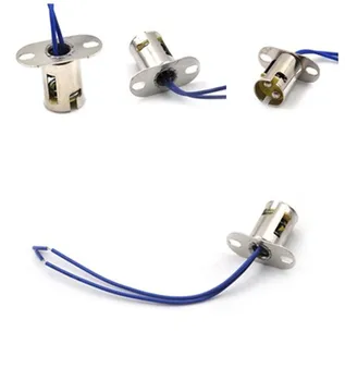 

1pcs Metal B15 Lampholder B15D Socket Flat Foot Lamp Holder Base Ba15d Socket
