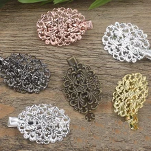 10 шт. Ретро цветок Мотив украшения для волос Очаровательная Женская заколка для волос Аллигатор Бенн заколки для волос DIY аксессуары для волос