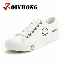 Женская обувь; коллекция года; летние туфли на плоской подошве; Тканевая обувь с мягкой подошвой для отдыха; женская обувь со смайликами