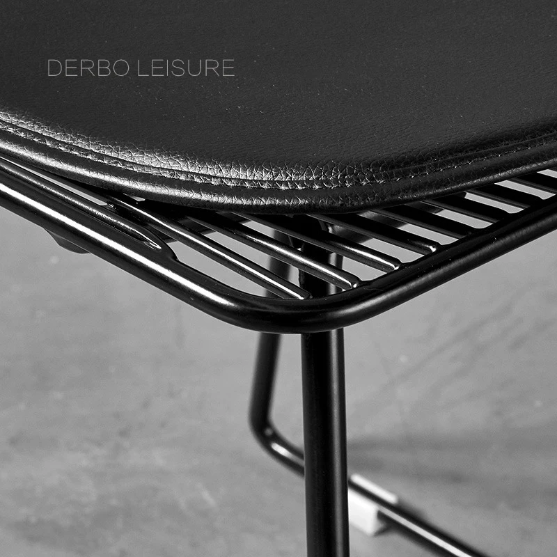 Современная Классическая Дизайн Лофт Металл Стальная проволока стул с площадкой модное популярное мягкий обеденный Конференц-зал ожидания исследование стул отдыха 1 шт