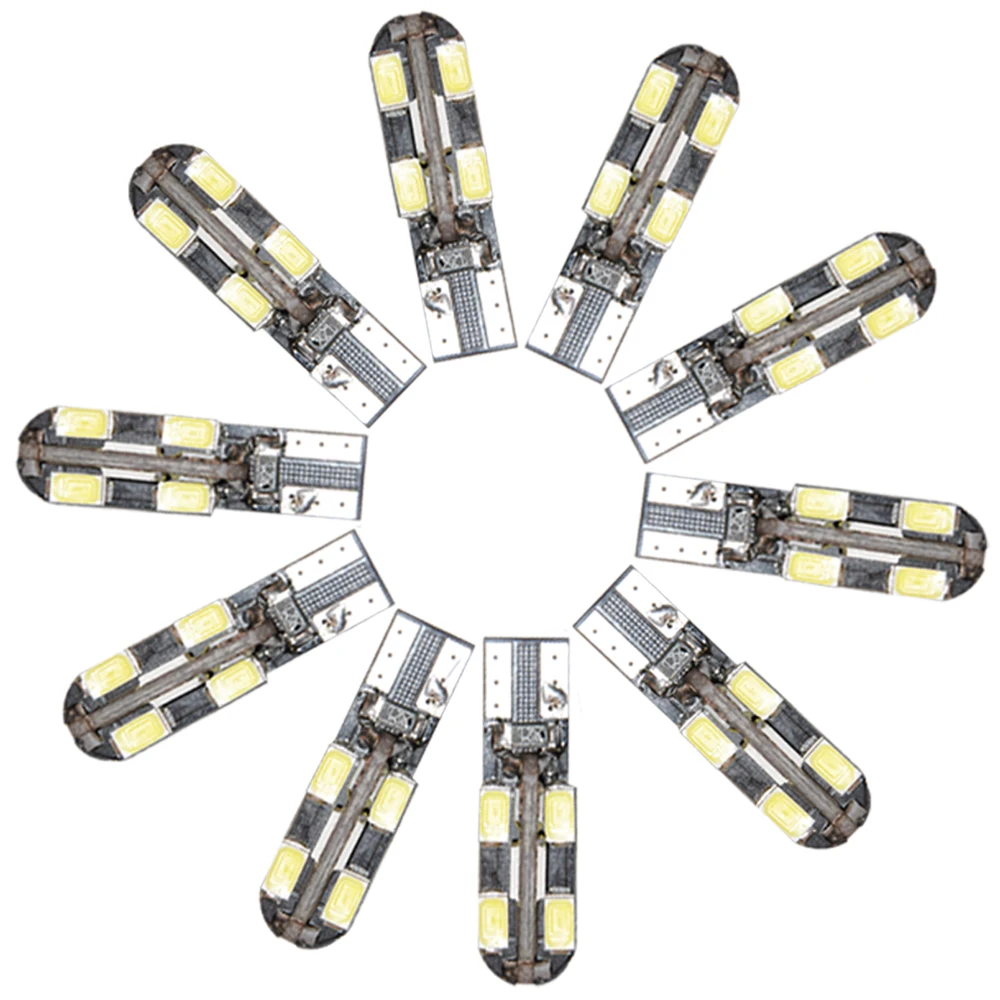 

10PCS Canbus No Error T10 168 194 2825 W5W 12 LED 5630 SMD Bulb Light White 250LM
