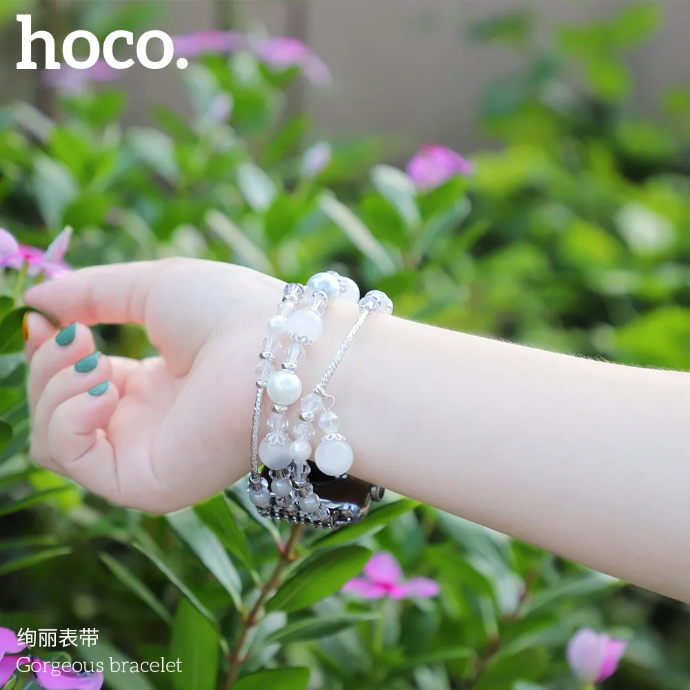 Браслет HOCO из агата для Apple Watch Band Series 1/2/3/4/5 Женский жемчужный ремешок часов iWatch 38/40