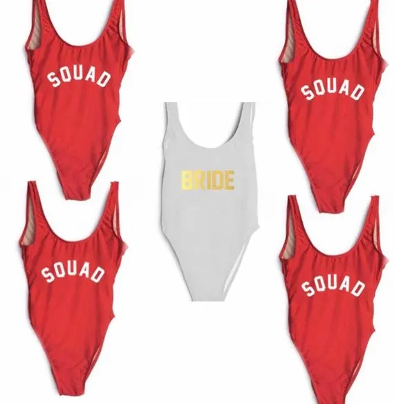 

Skuggnas Squad Bathing suit One Piece Suit Sleeveless Bodysuit Off the Shoulder Jumpsuit High quality Women Squad Swimwear