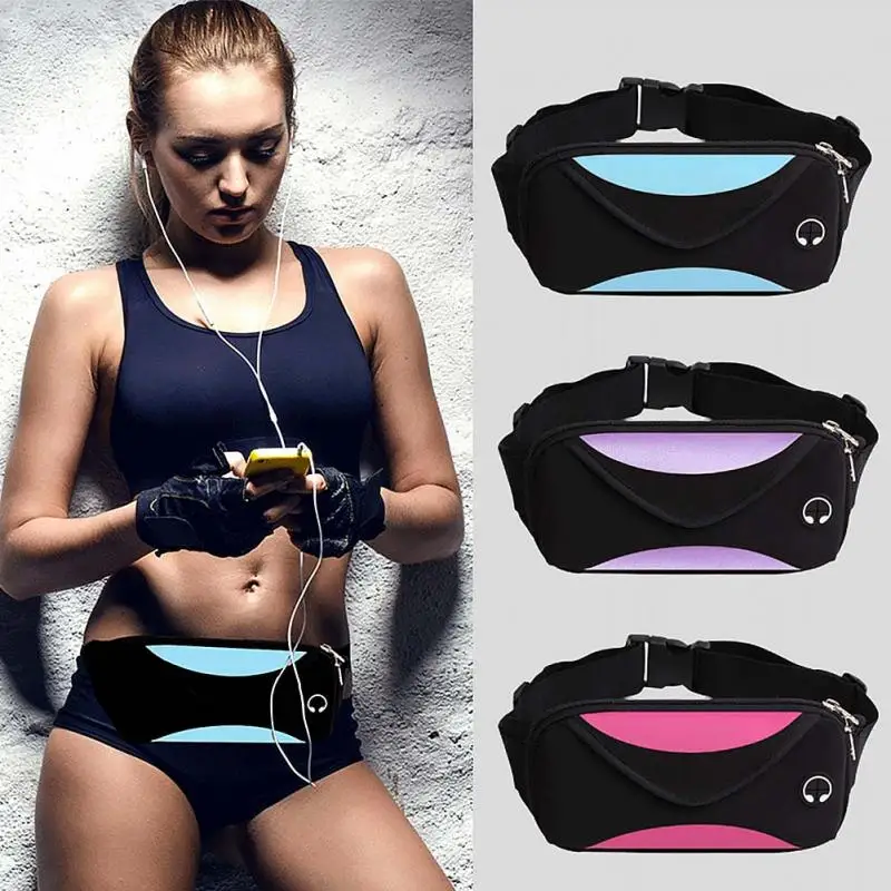 

Waterproof Waist Bag for Men Unisex Fanny Pack for Women Sports Running Zipper Patchwork Belt Bag Male Phone Wallet Pouch Bags