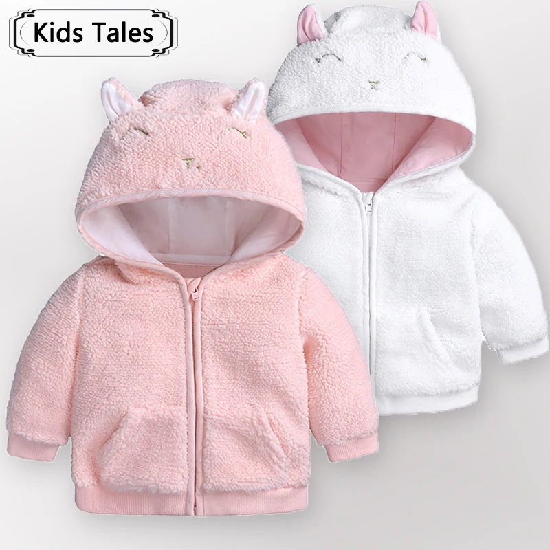 

2018 autumn-winter newborn for little boys girl cartoon ear pullover hooded tops warm clothing coat baby clothes SC141