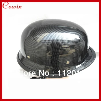 

Free Shipping Cool CHROME MIRROR German Style DOT Approved Half face Motorcycle Helmet military helmet Chopper Cruiser helmet