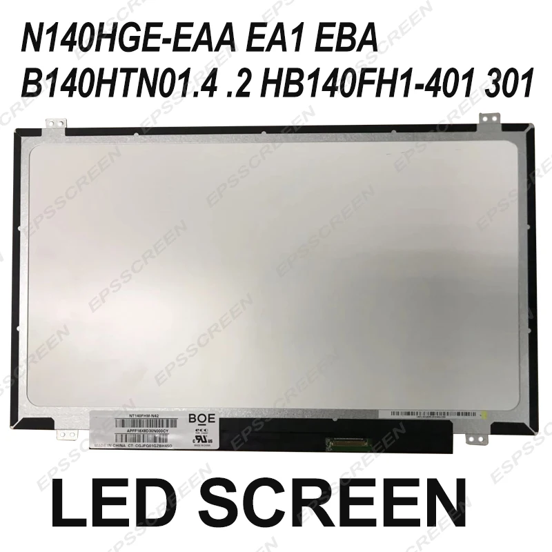 B140HTN01.4/C/5/6/3 светодиодный ЖК-экран для Lenovo Y40-70 14 &quotFHD eDP дисплей новая (не Сенсорная)