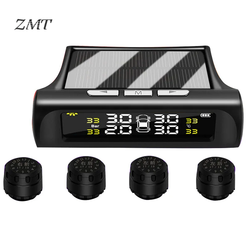 

Universal Tire Pressure Detector Built-in Wireless TPMS In Solar Tire Pressure Monitoring Alarm System Colorful Display T88BJ