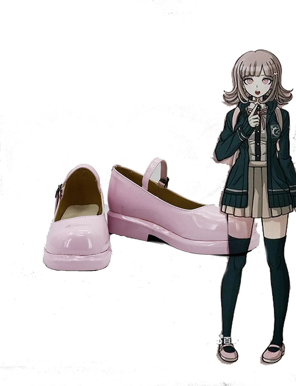 

Chiaki Nanami Shoes Cosplay Danganronpa 2: Goodbye Despair Chiaki Nanami Cosplay Boots Pink Shoes Custom Made