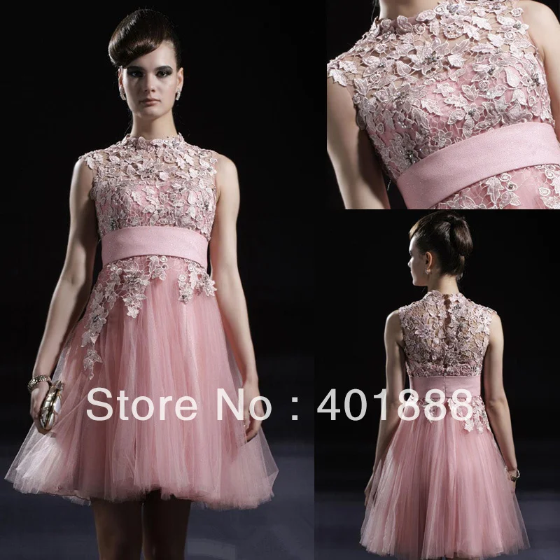 pink and white cocktail dress