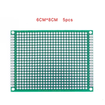 

5pcs/lot 6x8 Double Side Copper Prototype PCB Universal Board Experimental Development Plate