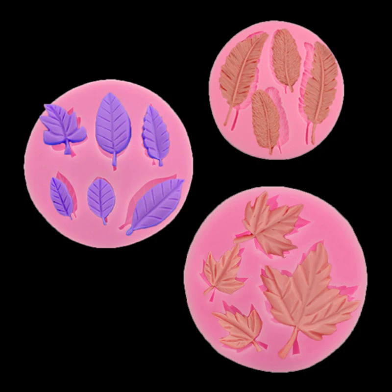 

Maple 3d Silicone Mold Chocolate Candy Candy Cake Decoration Feather Silicone Mold Christmas Decoration Kitchen Baking Tools