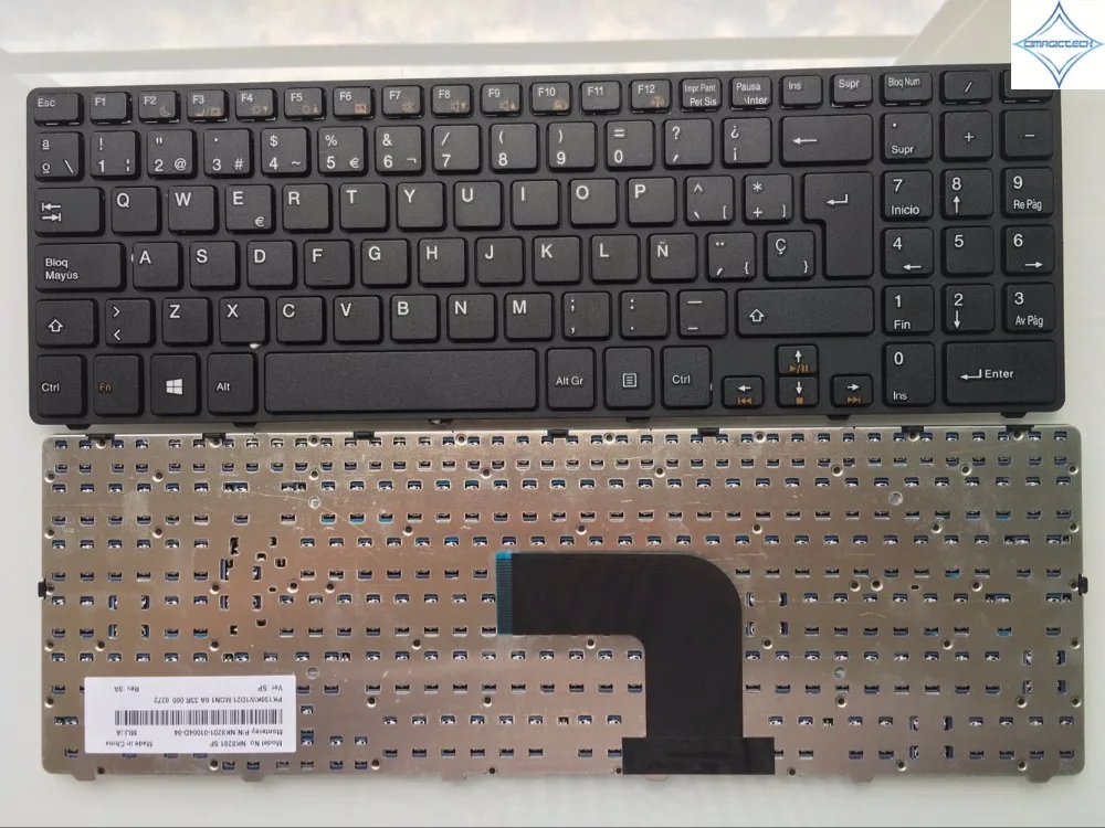 

new for Compal QAL50 QAL51 Latin SP Spanish Teclado laptop keyboard with black frame NK8201 NK8201-01004D-04 PK130W1D21