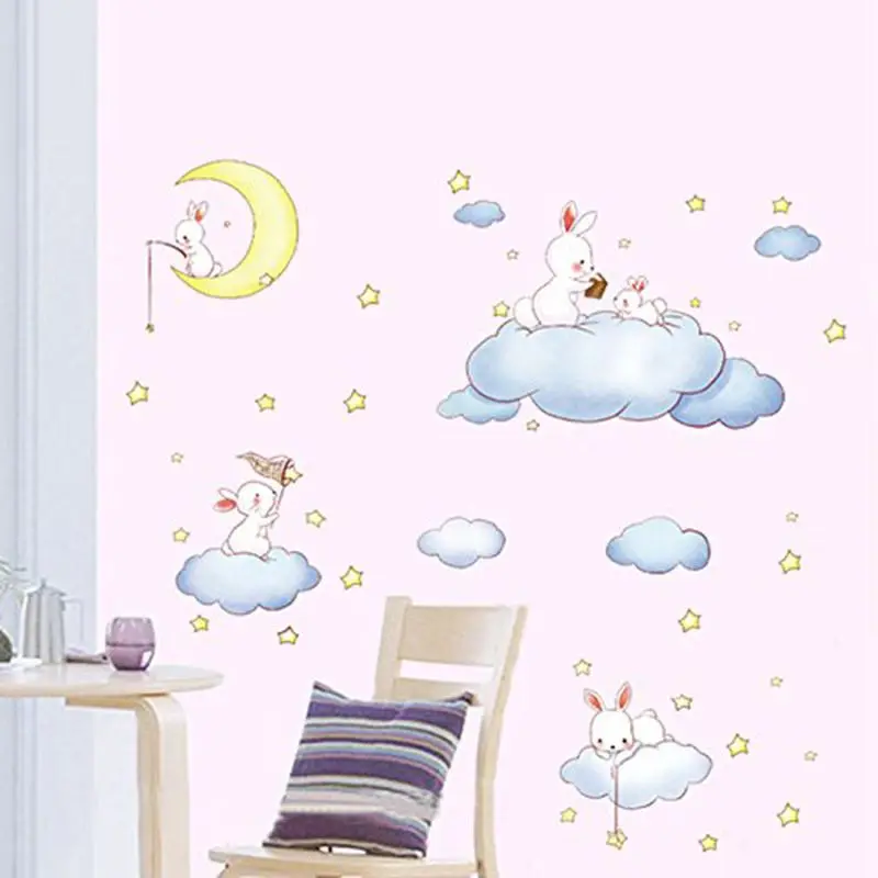 Funny DIY Rabbit Wall Sticker For Baby Bedroom Kids ...