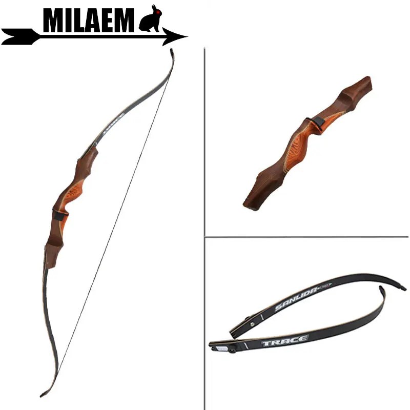 

1Set 60inch 30lbs Archery Recurve Bow Takedown American Hunting Bow Wooden Bow Handle Right Hand Shooting Hunting Accessories