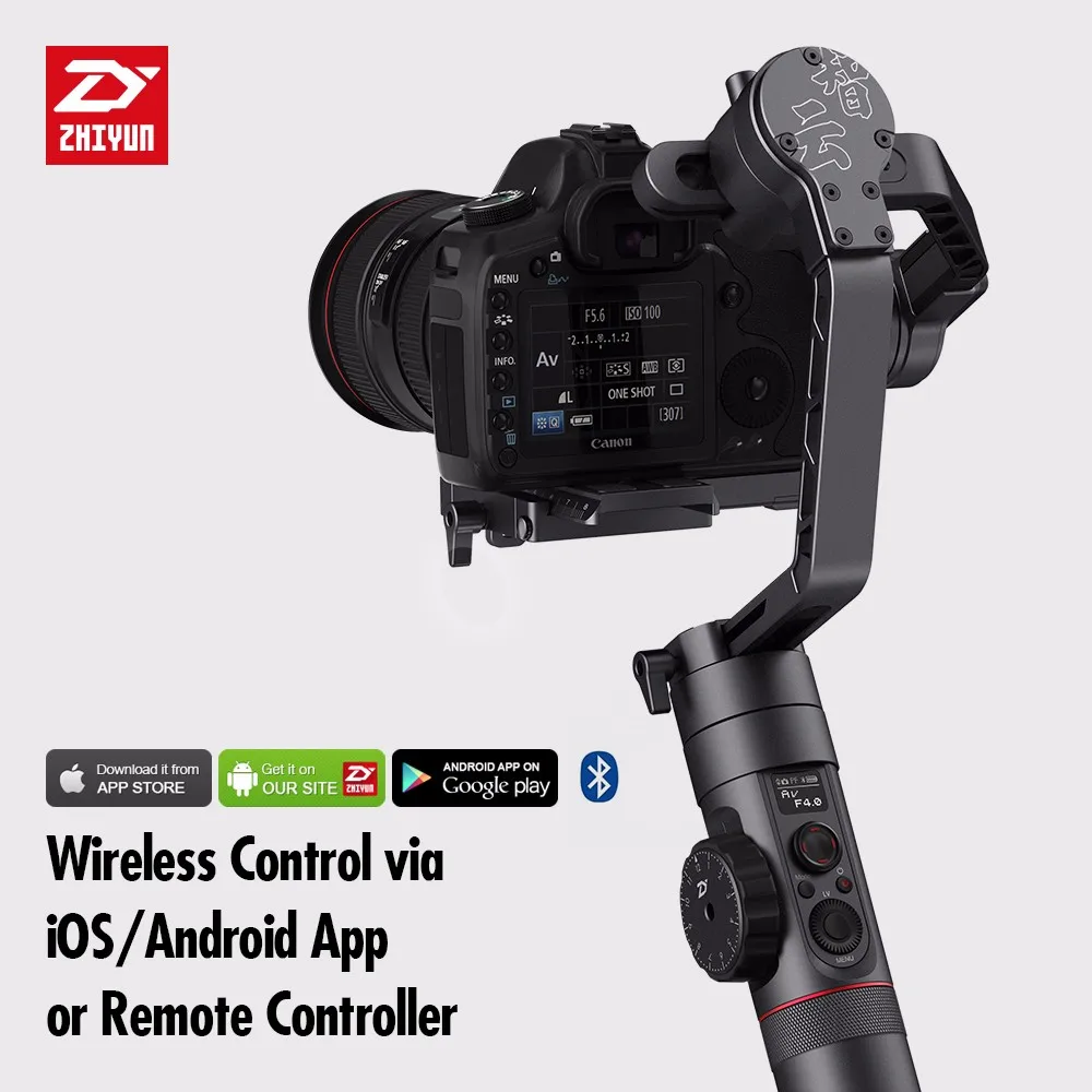 Zhiyun кран 2 Crane2 3 оси ручной карданный стабилизатор для Dslr Камера с последующей фокусировки 7lb полезной нагрузки OLED Дисплей, Zhiyun Gimbal