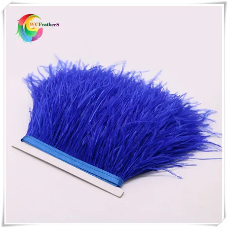 8 royal blue ostrich feather fringe 2