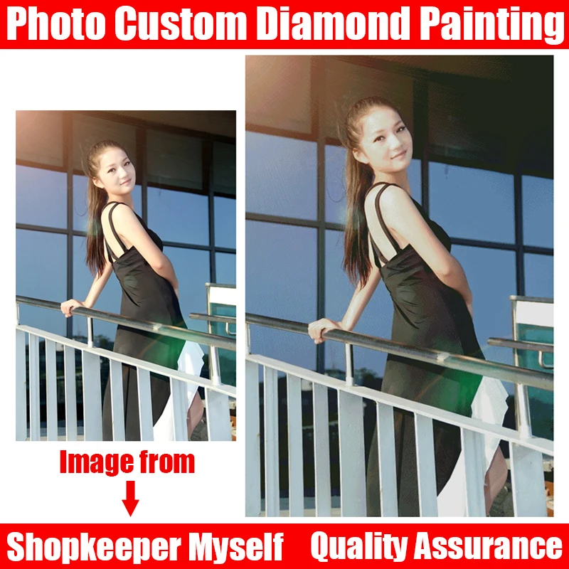 

HOMFUN Photo custom!Private custom!DIY Diamond embroidery 5D diamond Painting Cross Stitch 3D Full Rhinestone 5D decor Gift