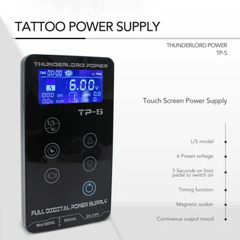 

Touch Screen TP-5 Intelligent Digital LCD Makeup Dual Tattoo Power Supplies Set Supply