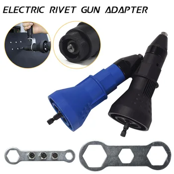 

Electric Rivet Nut Gun Riveting Tool Cordless Riveting Drill Adaptor Insert Nut Tool Riveting Drill Adapter 2.4mm-4.8mm