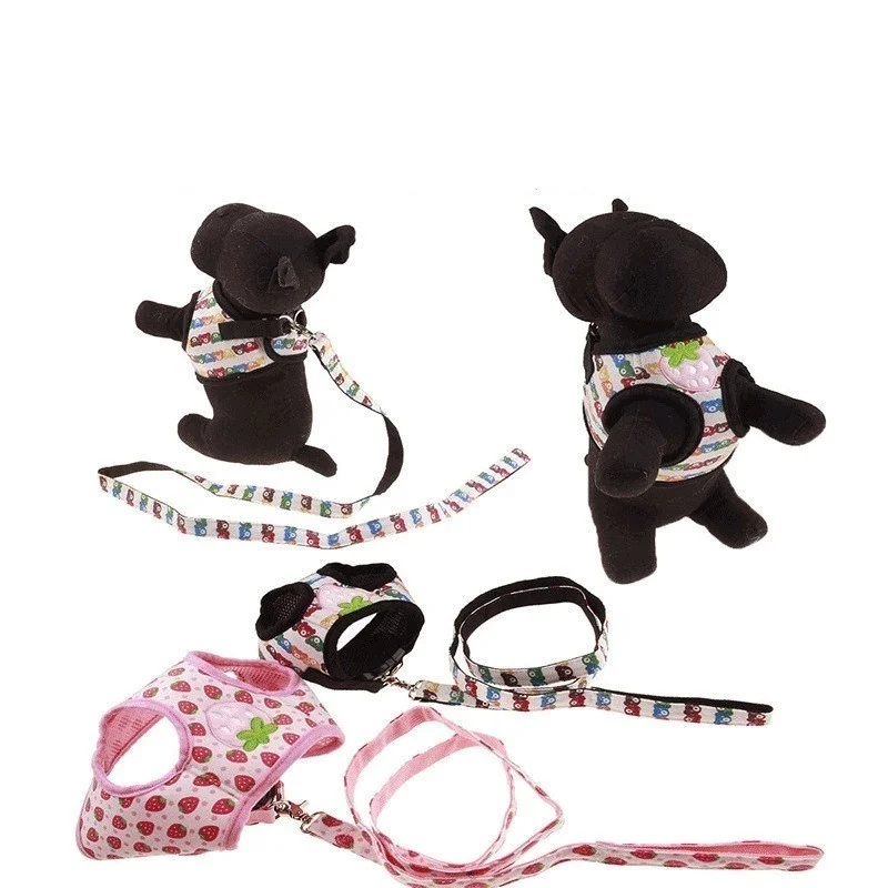 Cute Puppy Dog Harness and Leads Set 3 Sizes Pet Vest for Small Dogs