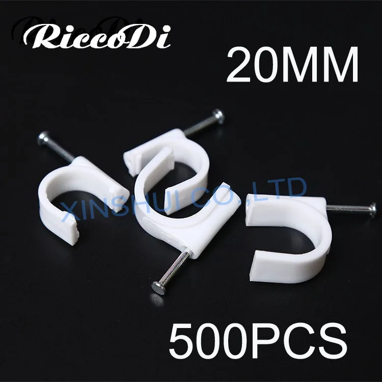 Buy 500 PCS 20MM Circle Cable Wire Wall Hanging Screw Clips from Reliable wire