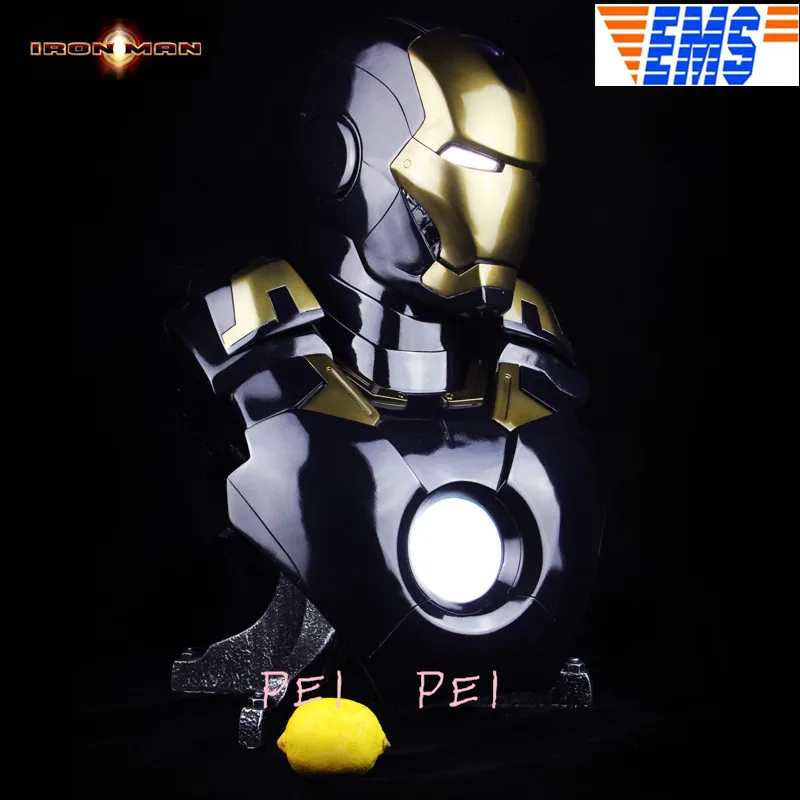 

Statue Avengers: Endgame Superhero Iron Man 1/1 Head Portrait Stealth Edition Primary Colour VER GK Action Figure Toy