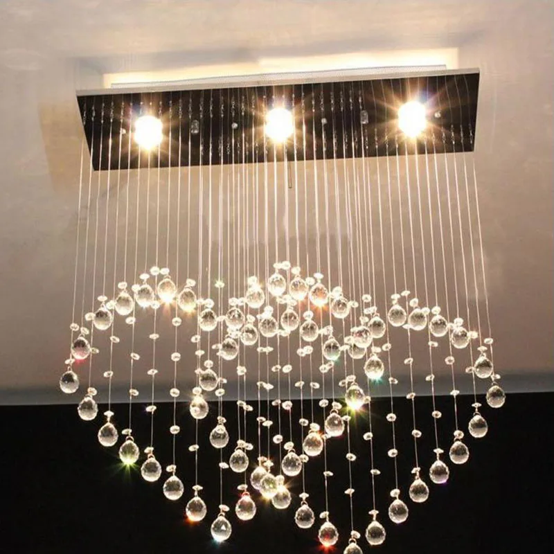 Heart shaped Ceiling Lamp Modern Minimalist Double Heart Crystal Lamp Restaurant Bar Crystal LED Lights Bedroom