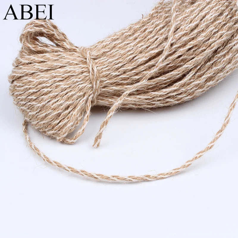 

10yards/lot 4mm Jute Rope DIY Handmade Hemp Ribbon Wedding Party Christmas Decoration