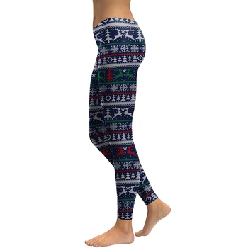 

NORMOV Women Fitness Leggings Mid Waist Ankle Length Printed Skinny High Elasticity Women Leggings Mujer Casual Workout Legging