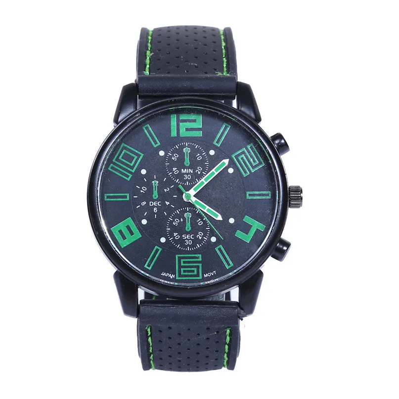 Топ люксовый бренд мужские военные спортивные часы мужские кварцевые часы с датой мужские кожаные Наручные часы шесть цветов#4A23