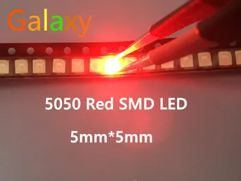 

2000PCS/LOT Surface Mount New Real Rushed 5050 Red Smd Plcc-6 3-chips Ultra Bright Light-emitting Led Diodes